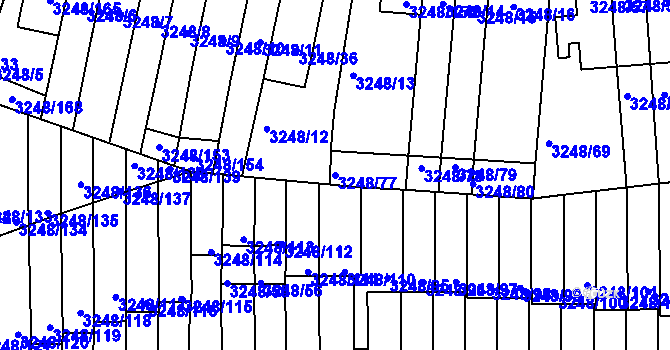 Parcela st. 3248/77 v KÚ Krč, Katastrální mapa