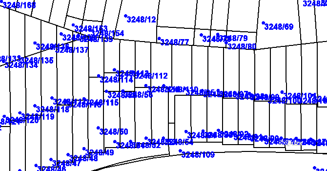 Parcela st. 3248/110 v KÚ Krč, Katastrální mapa