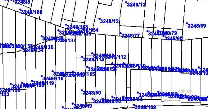 Parcela st. 3248/112 v KÚ Krč, Katastrální mapa