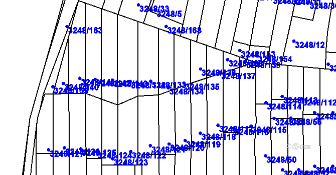 Parcela st. 3248/134 v KÚ Krč, Katastrální mapa