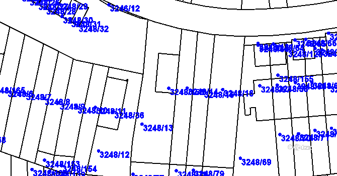 Parcela st. 3248/156 v KÚ Krč, Katastrální mapa