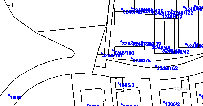 Parcela st. 3248/161 v KÚ Krč, Katastrální mapa