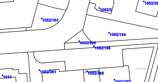 Parcela st. 1052/395 v KÚ Krč, Katastrální mapa