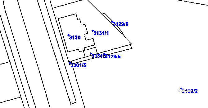 Parcela st. 3129/5 v KÚ Krč, Katastrální mapa