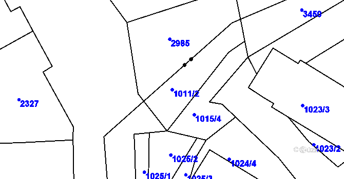 Parcela st. 1011/2 v KÚ Michle, Katastrální mapa