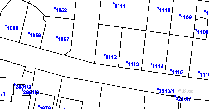 Parcela st. 1112 v KÚ Michle, Katastrální mapa