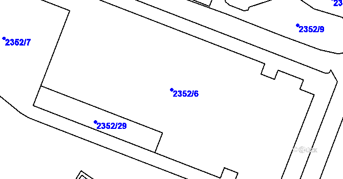Parcela st. 2352/6 v KÚ Michle, Katastrální mapa