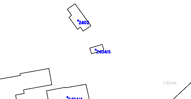 Parcela st. 2404/5 v KÚ Michle, Katastrální mapa