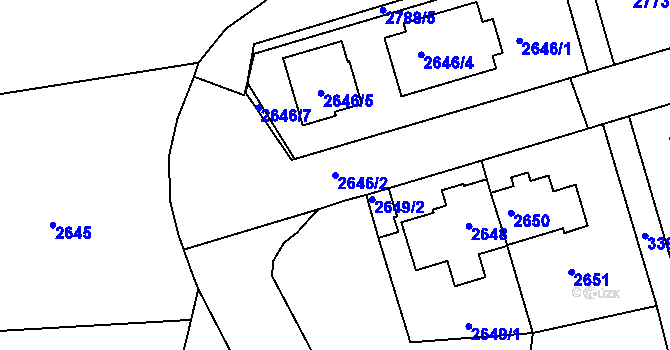 Parcela st. 2646/2 v KÚ Michle, Katastrální mapa