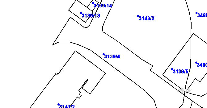 Parcela st. 3139/4 v KÚ Michle, Katastrální mapa