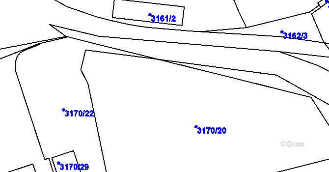 Parcela st. 3170/7 v KÚ Michle, Katastrální mapa