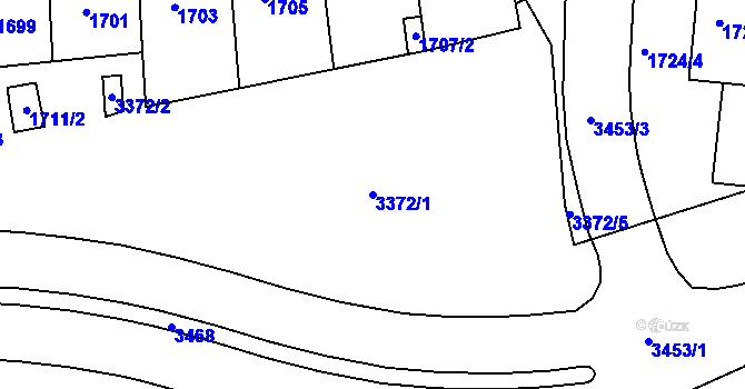 Parcela st. 3372/1 v KÚ Michle, Katastrální mapa