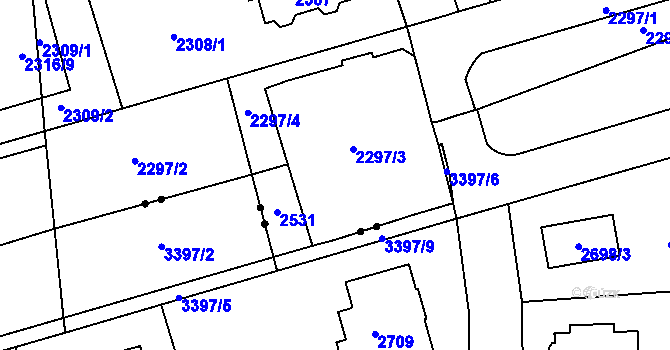 Parcela st. 3397/7 v KÚ Michle, Katastrální mapa