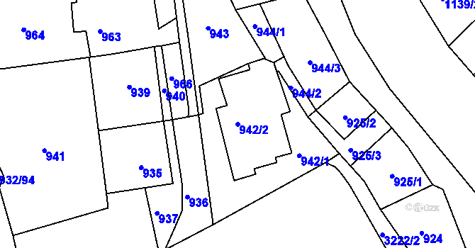 Parcela st. 942/2 v KÚ Michle, Katastrální mapa