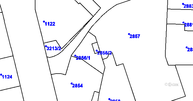 Parcela st. 2856/2 v KÚ Michle, Katastrální mapa