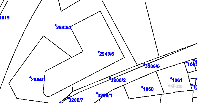Parcela st. 2943/6 v KÚ Michle, Katastrální mapa