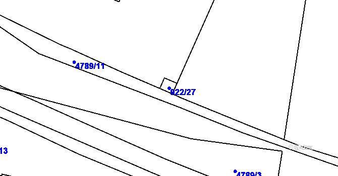 Parcela st. 922/27 v KÚ Hodkovičky, Katastrální mapa