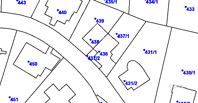 Parcela st. 436 v KÚ Braník, Katastrální mapa
