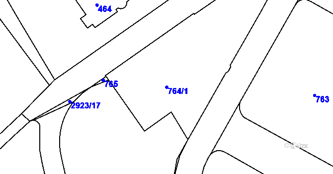 Parcela st. 764/1 v KÚ Braník, Katastrální mapa
