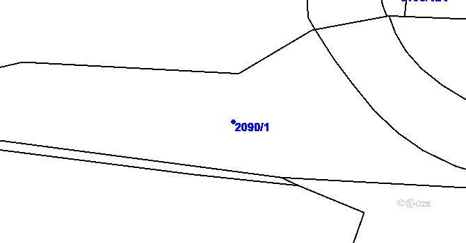 Parcela st. 2090/1 v KÚ Braník, Katastrální mapa
