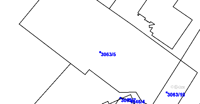 Parcela st. 3063/5 v KÚ Braník, Katastrální mapa