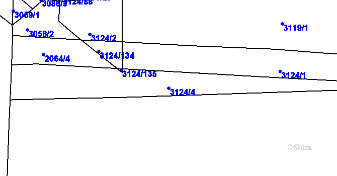 Parcela st. 3124/4 v KÚ Braník, Katastrální mapa