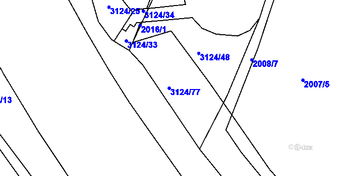 Parcela st. 3124/77 v KÚ Braník, Katastrální mapa