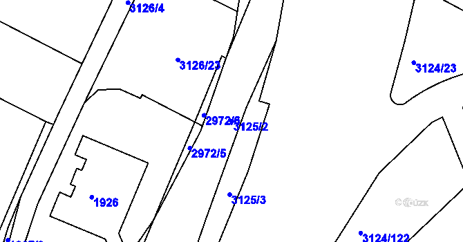 Parcela st. 3125/2 v KÚ Braník, Katastrální mapa