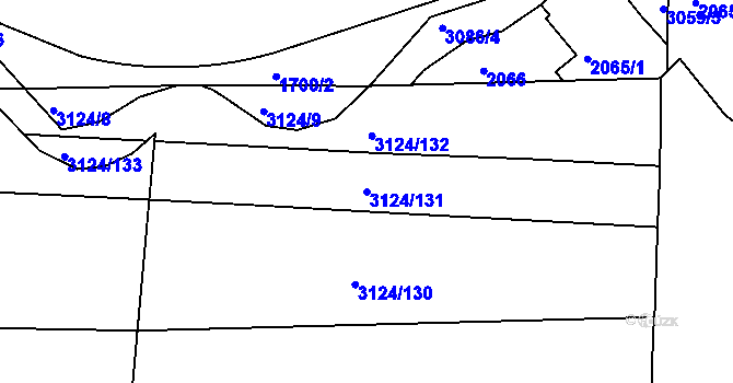 Parcela st. 3124/131 v KÚ Braník, Katastrální mapa