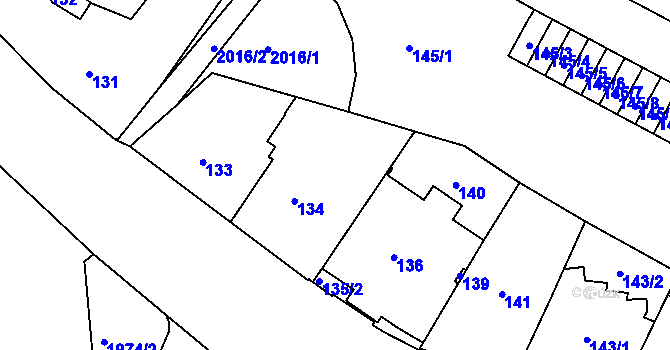 Parcela st. 137 v KÚ Podolí, Katastrální mapa