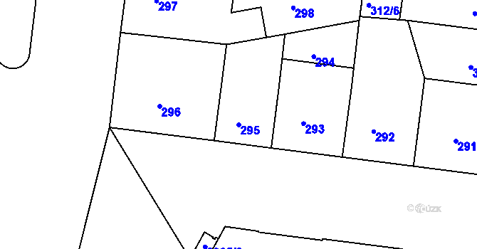 Parcela st. 295 v KÚ Nusle, Katastrální mapa