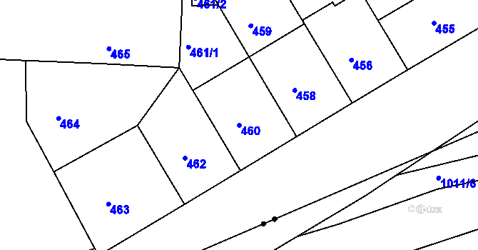Parcela st. 460 v KÚ Nusle, Katastrální mapa