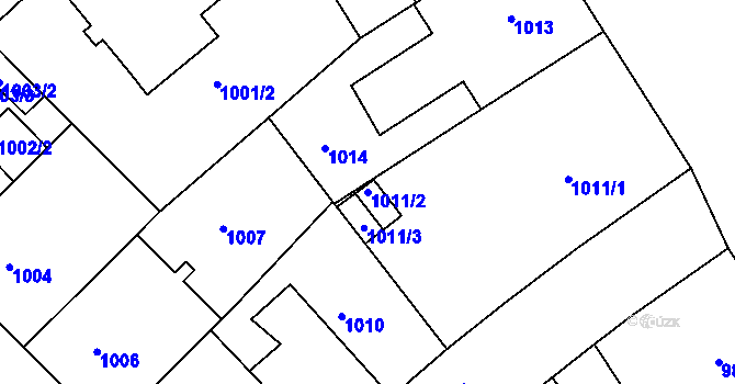 Parcela st. 1011/2 v KÚ Nusle, Katastrální mapa