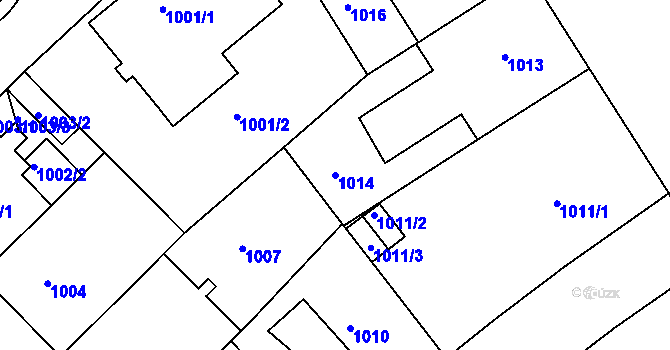 Parcela st. 1014 v KÚ Nusle, Katastrální mapa