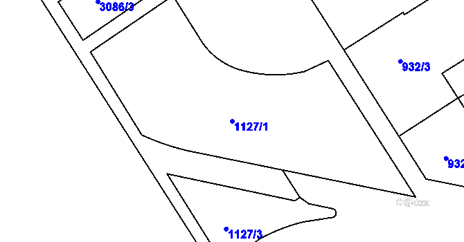 Parcela st. 1127/1 v KÚ Nusle, Katastrální mapa