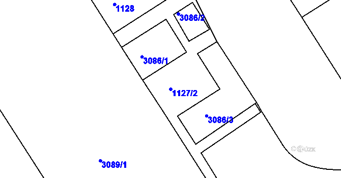 Parcela st. 1127/2 v KÚ Nusle, Katastrální mapa