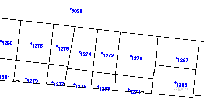 Parcela st. 1272 v KÚ Nusle, Katastrální mapa