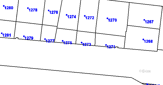 Parcela st. 1273 v KÚ Nusle, Katastrální mapa