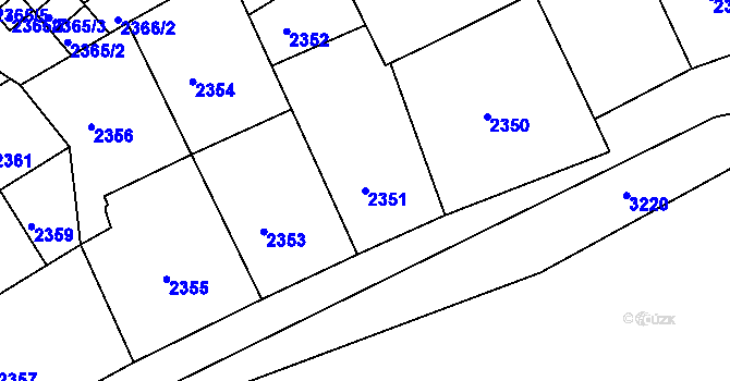 Parcela st. 2351 v KÚ Nusle, Katastrální mapa
