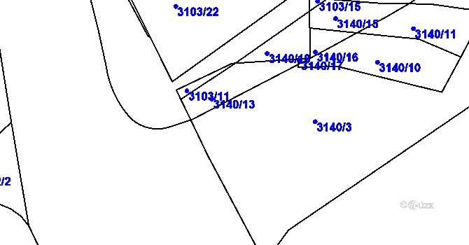Parcela st. 3140/9 v KÚ Nusle, Katastrální mapa