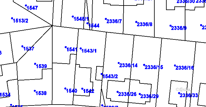 Parcela st. 2336/293 v KÚ Chodov, Katastrální mapa