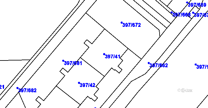 Parcela st. 397/41 v KÚ Chodov, Katastrální mapa