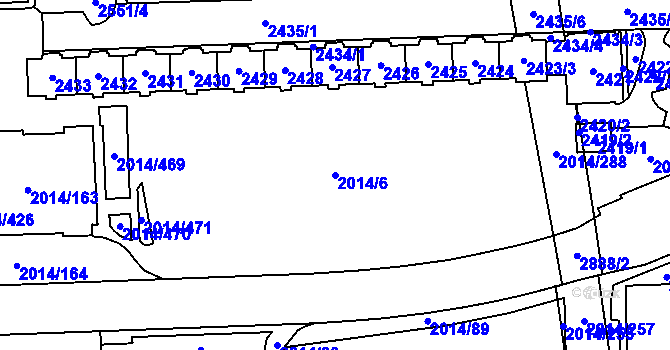 Parcela st. 2014/6 v KÚ Chodov, Katastrální mapa