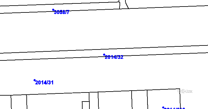 Parcela st. 2014/32 v KÚ Chodov, Katastrální mapa