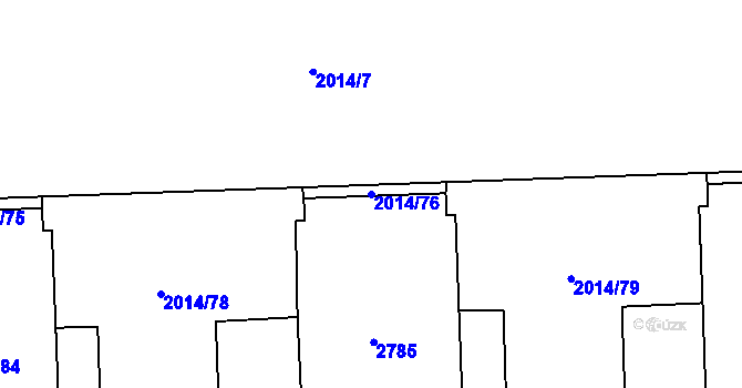 Parcela st. 2014/76 v KÚ Chodov, Katastrální mapa