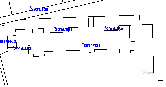 Parcela st. 2014/131 v KÚ Chodov, Katastrální mapa
