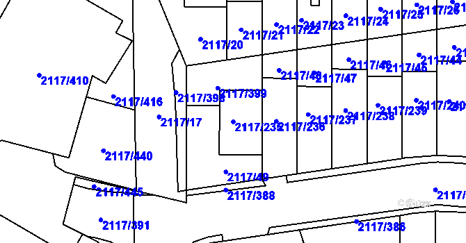 Parcela st. 2117/235 v KÚ Chodov, Katastrální mapa