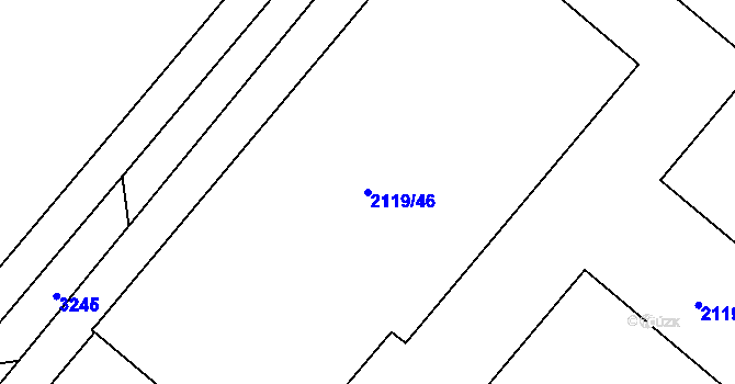 Parcela st. 2119/46 v KÚ Chodov, Katastrální mapa
