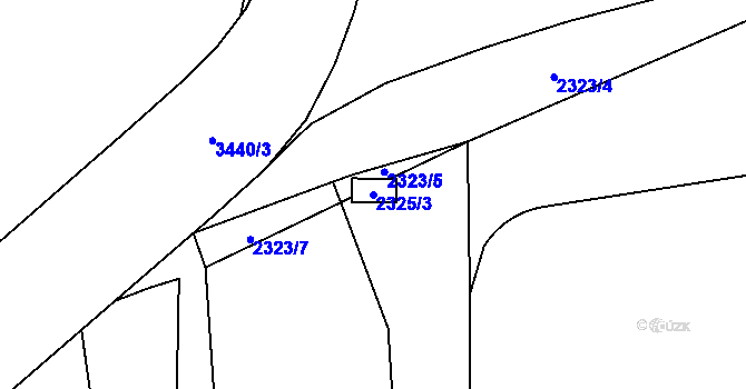 Parcela st. 2325/3 v KÚ Chodov, Katastrální mapa