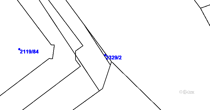 Parcela st. 2329/2 v KÚ Chodov, Katastrální mapa